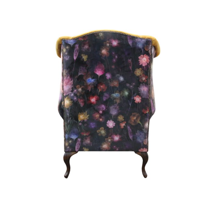 Floral Chippendale Wingback chairs