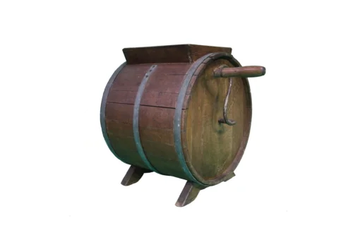 Wood butter churn