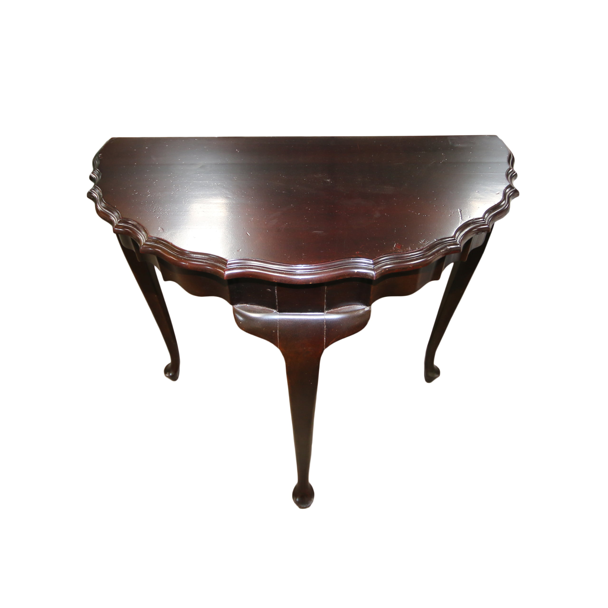 imbuia half moon table