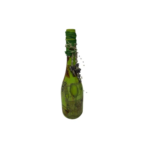 Ala grande bottle green butterflies and pearls