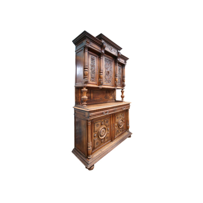 Antique Belgian Oak Carved Dresser