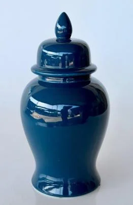 Medium blue ginger jar