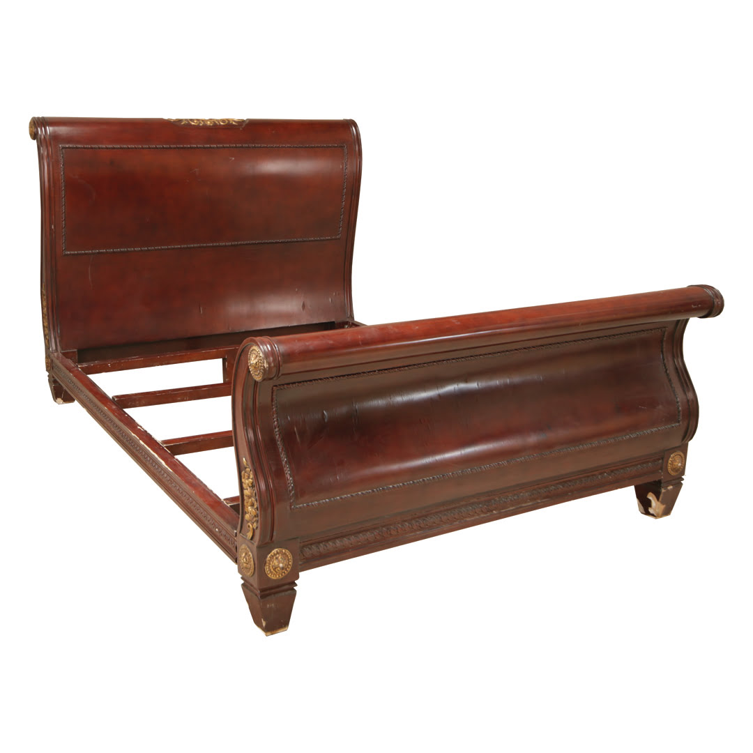 antique mahogany sleigh bed