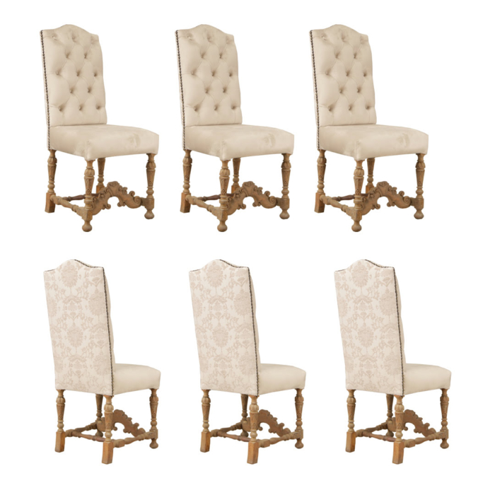 continental oak dining chair set of 6