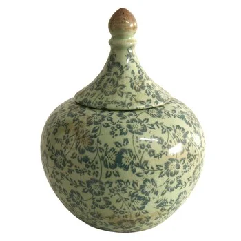 mint green ginger jar 473