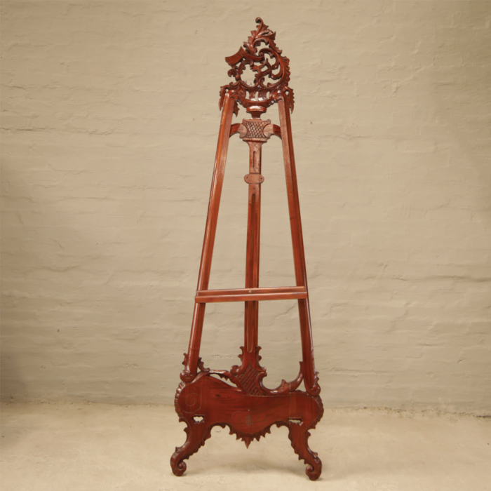 mahogany carved easel two 1
