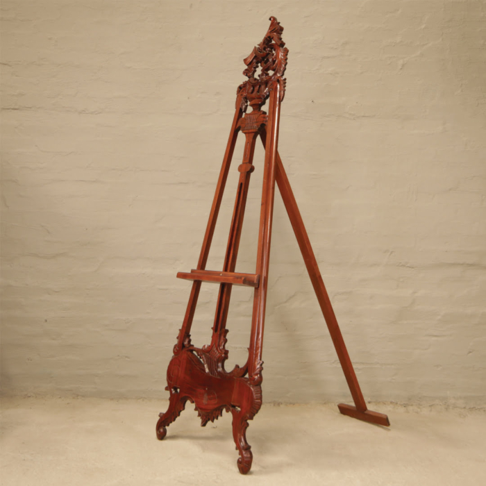 mahogany carved easel two 2