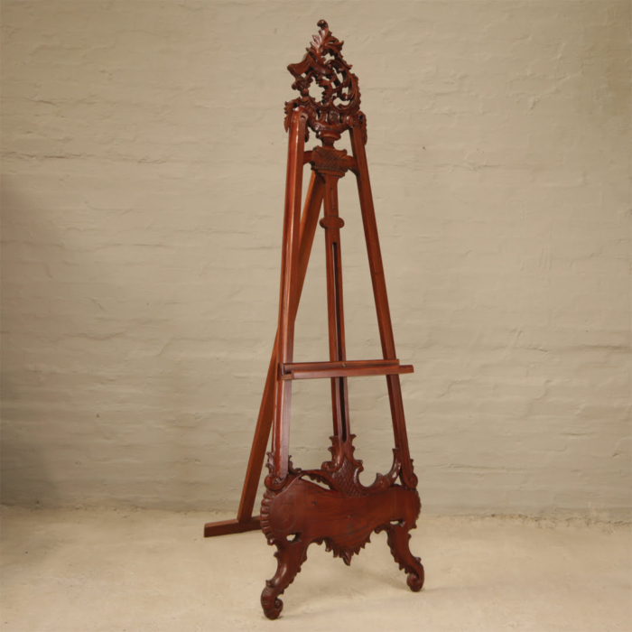 mahogany carved easel two 3