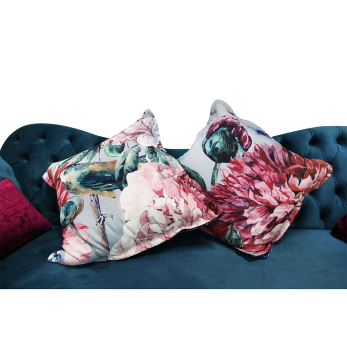 Scatter cushions bold flowers