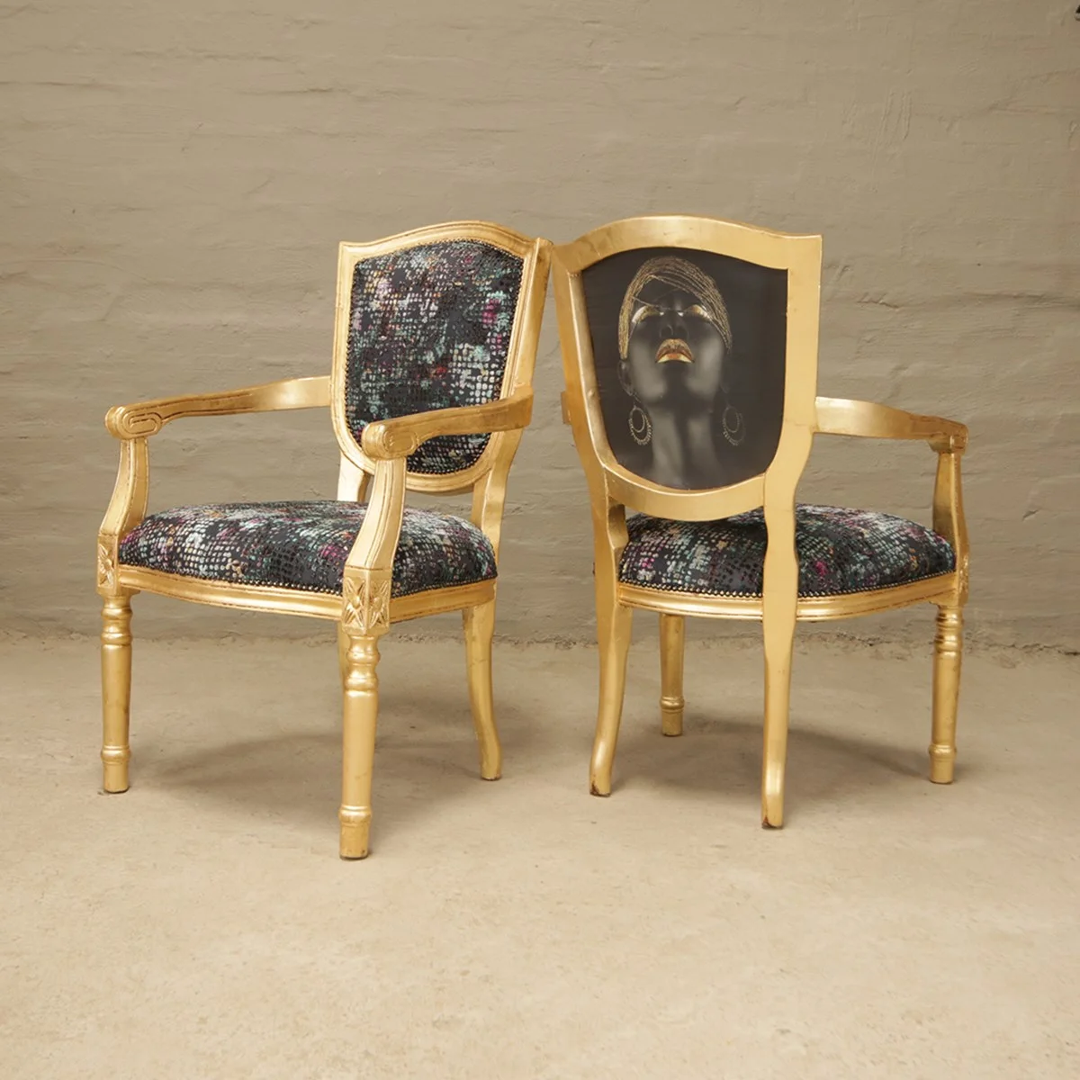 Gilded armchairs