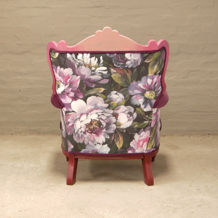 Victorian chairs purple floral