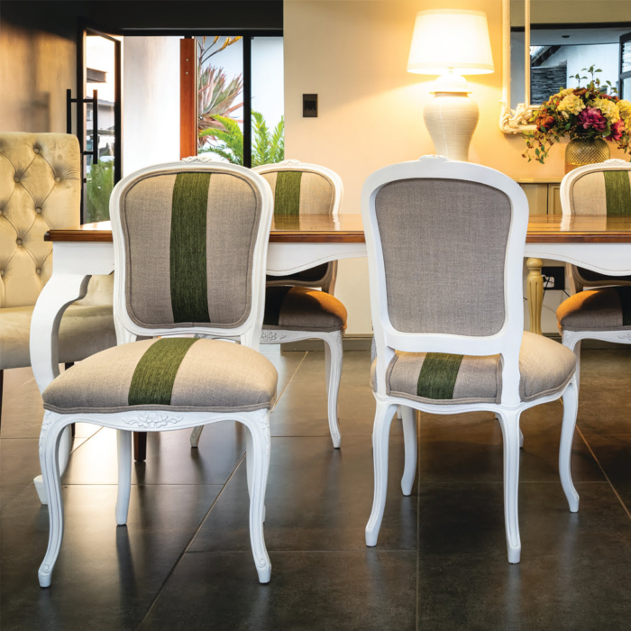 Two tone dining chairs