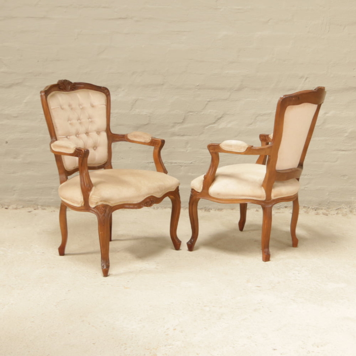 french carved armchairs