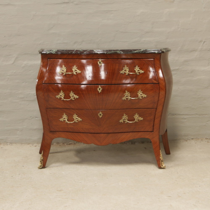 antique bombe style writing chest
