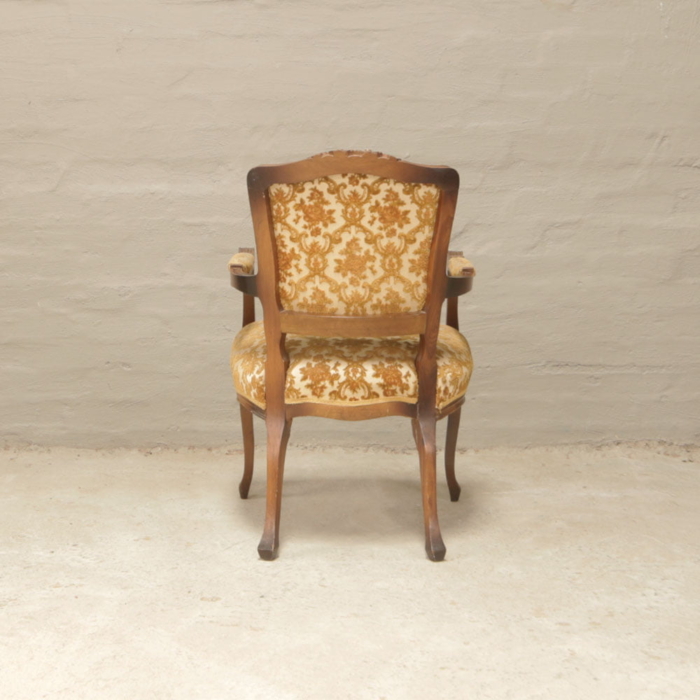French carve chairs in damask velvet