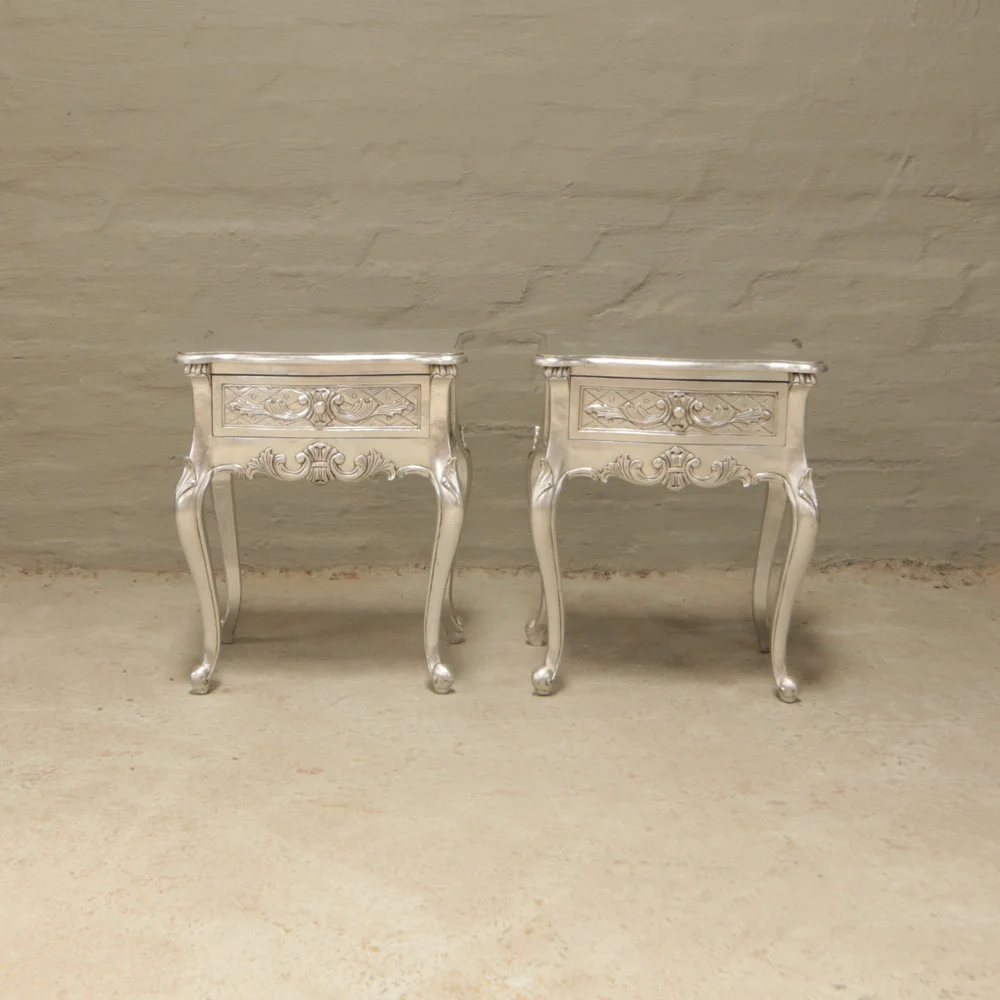 queen anne pedestals in silver