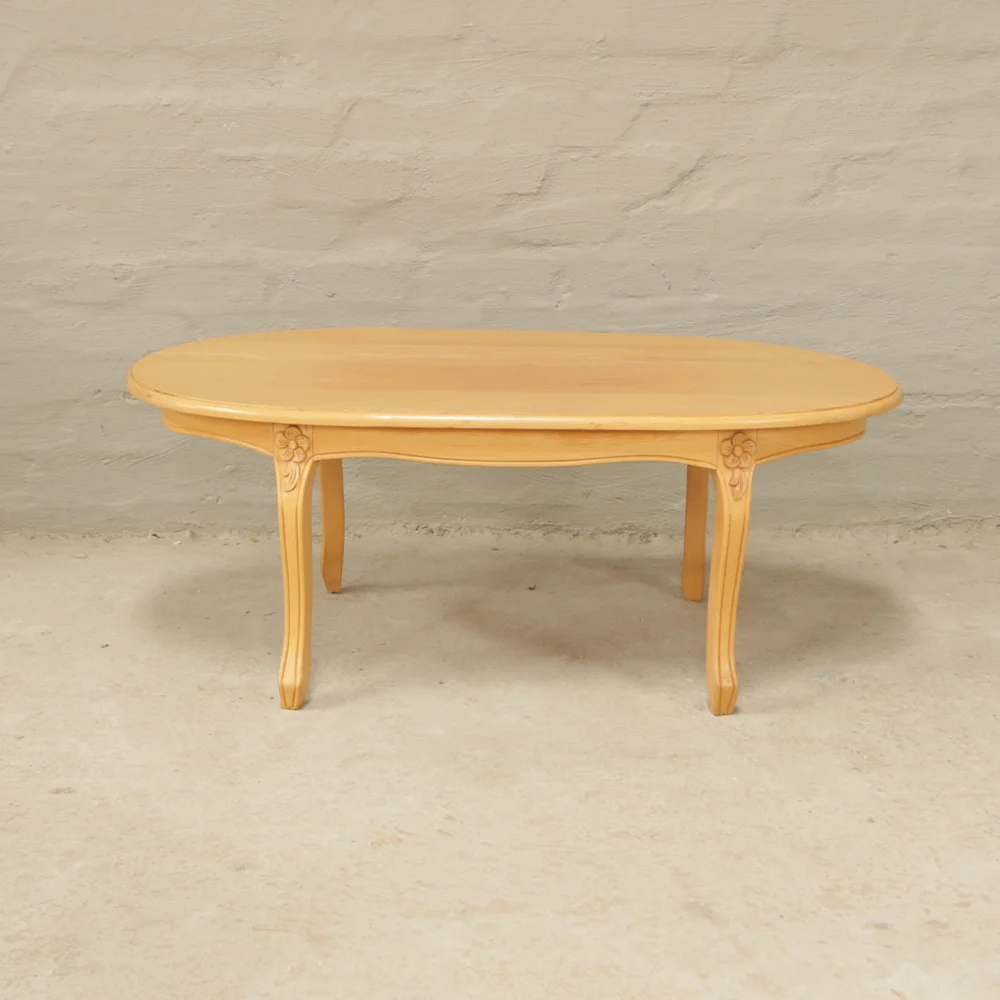 beechwood oval coffee table