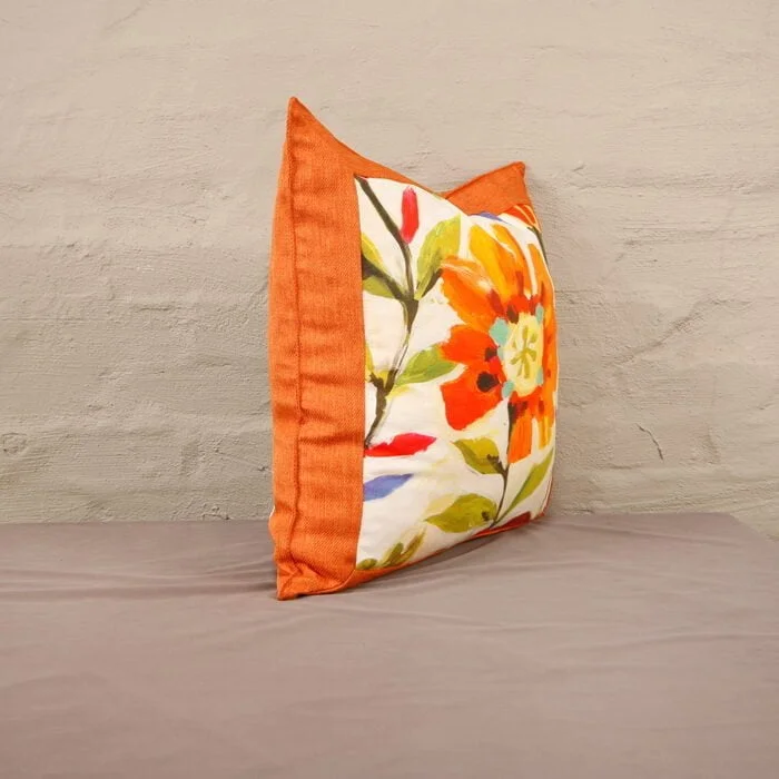 scatter 60 x 60 orange floral back different