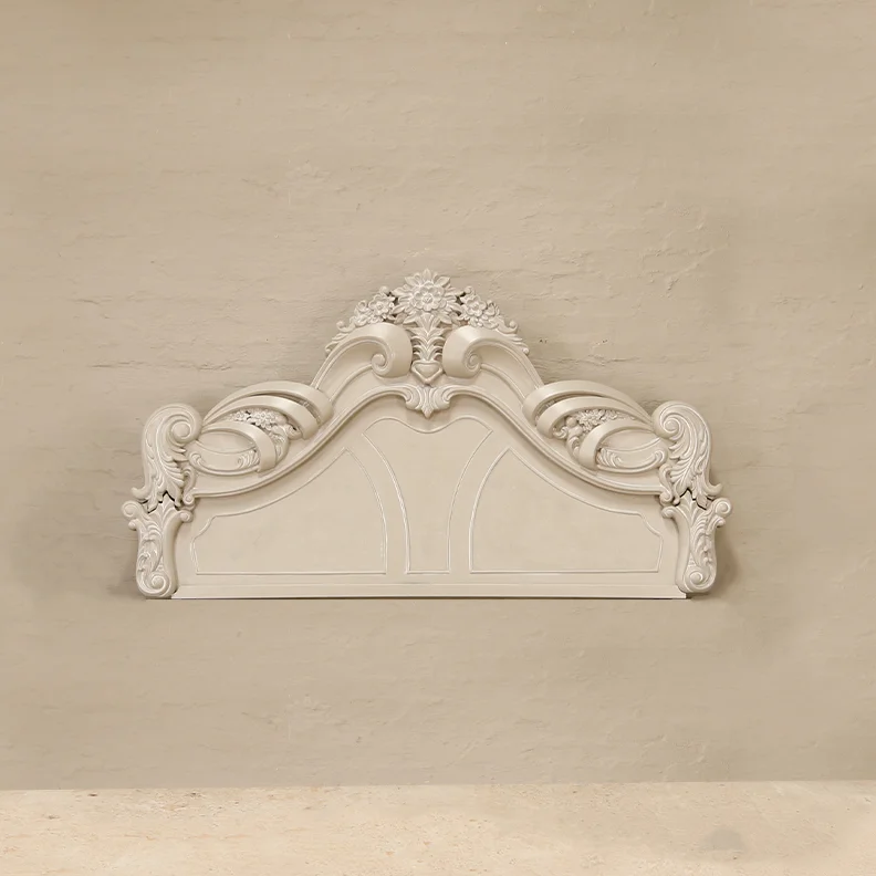 White deals ornate headboard