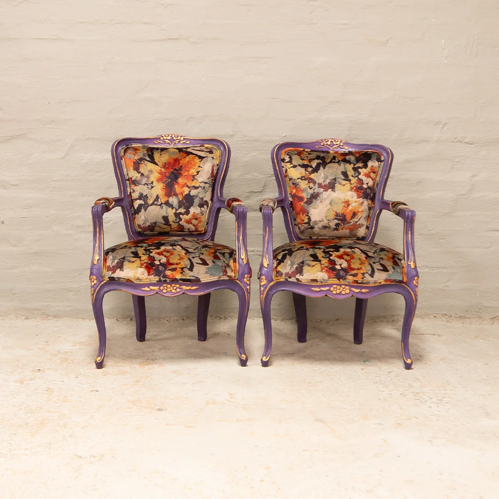 Floral discount velvet chair