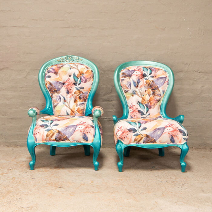 Victorian armchair set