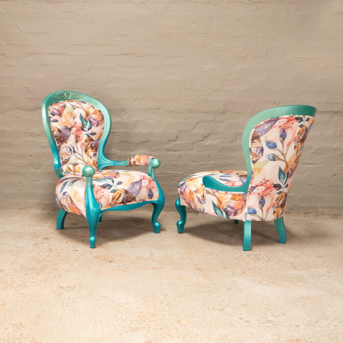 Victorian armchair set