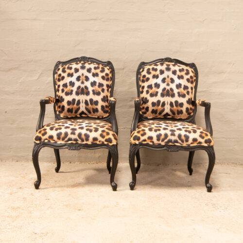 French style chairs in Leopard Onyx