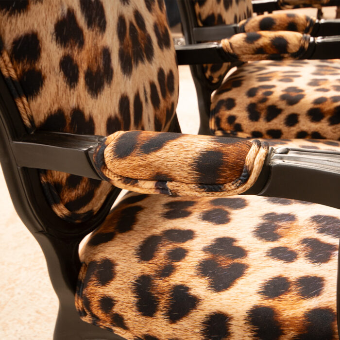 French style chairs in Leopard Onyx