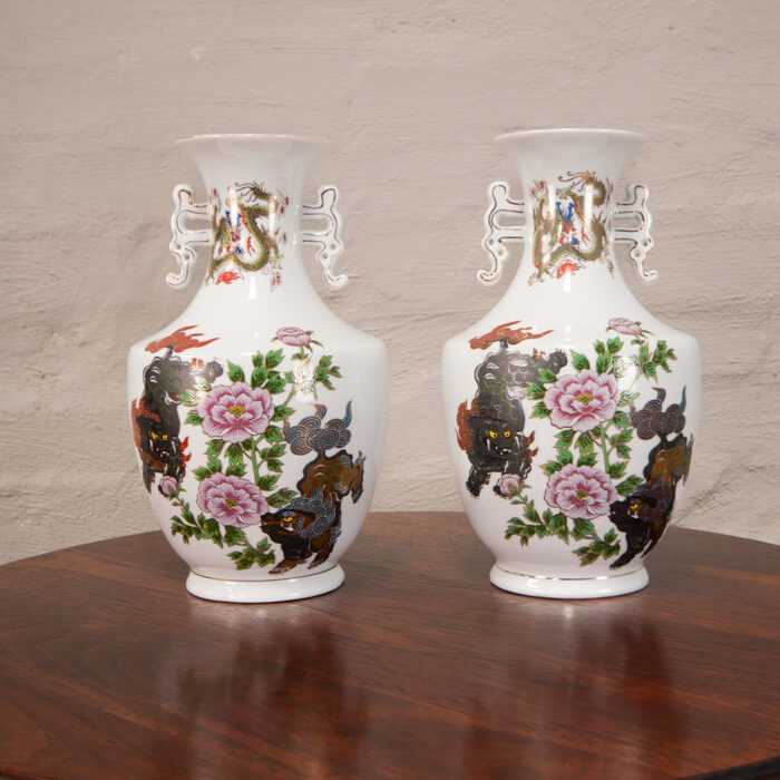 Set of oriental style vases