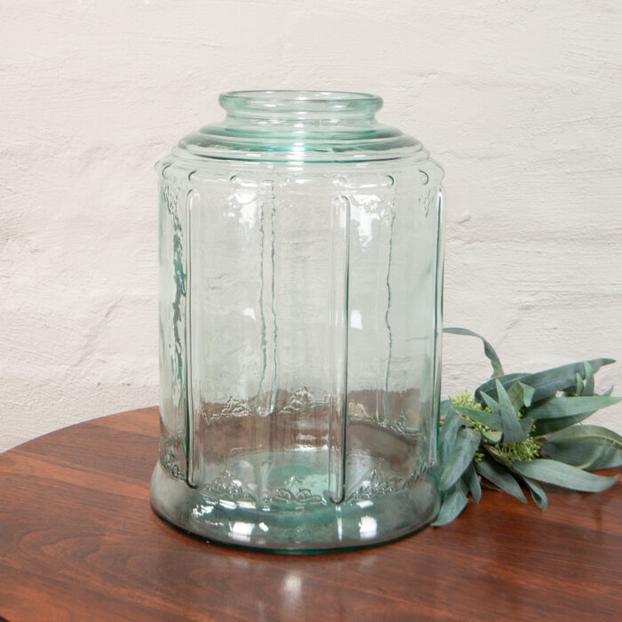 Large Clear glass panel vase