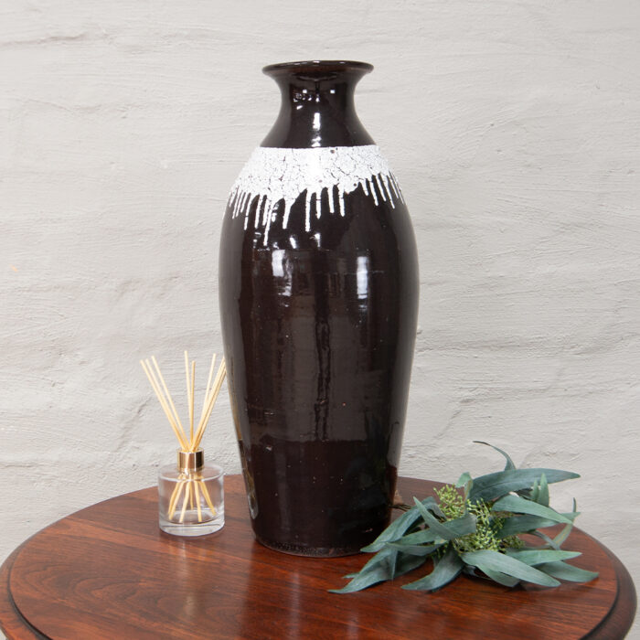 Medium Black and White Vase