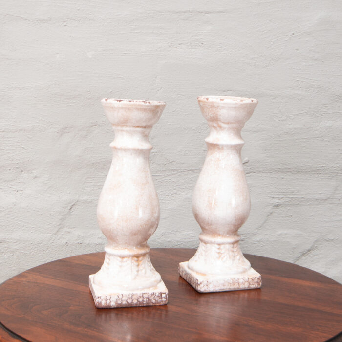 Set of ceramic candlesticks