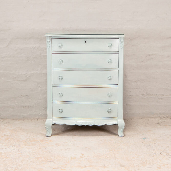 Vintage chest in teal