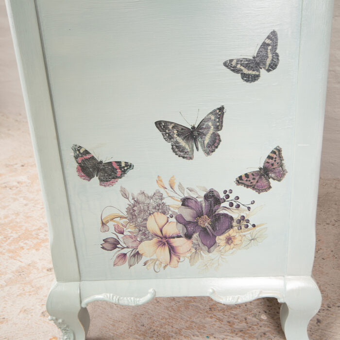 Vintage chest in teal