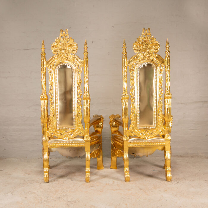Gold throne chairs