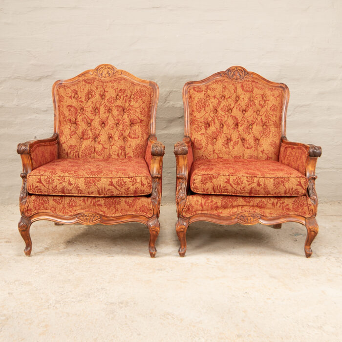 Continental Carved Armchairs