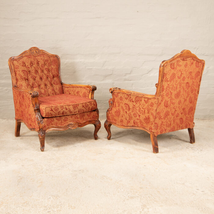 Continental Carved Armchairs