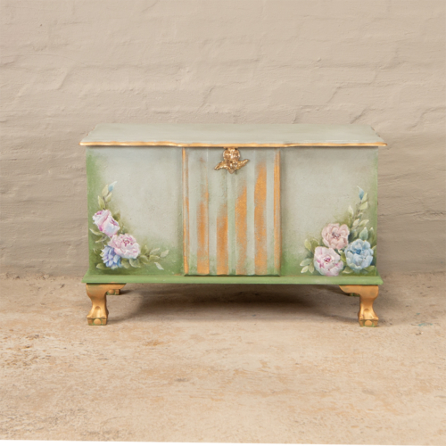 Floral gilded chest