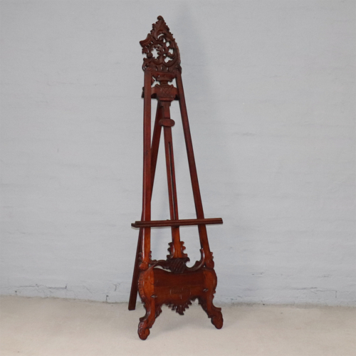 Mahogany carved easel