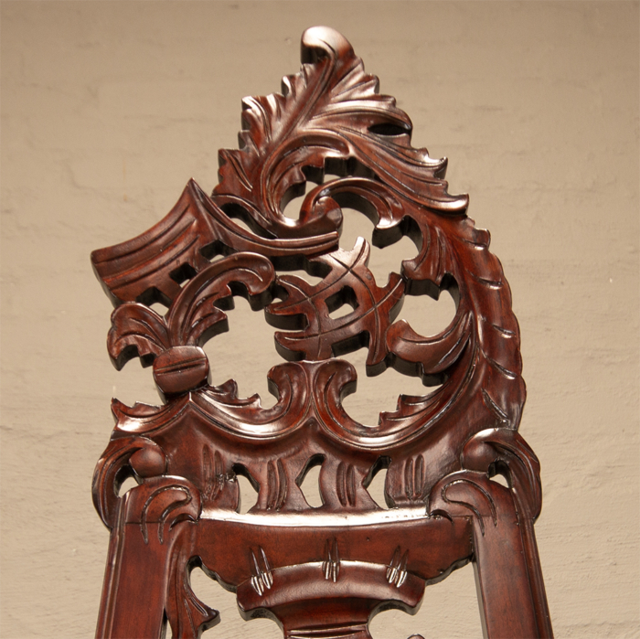 Carved Mahogany Easel