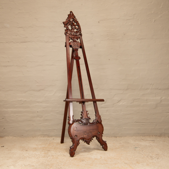 Carved Mahogany Easel