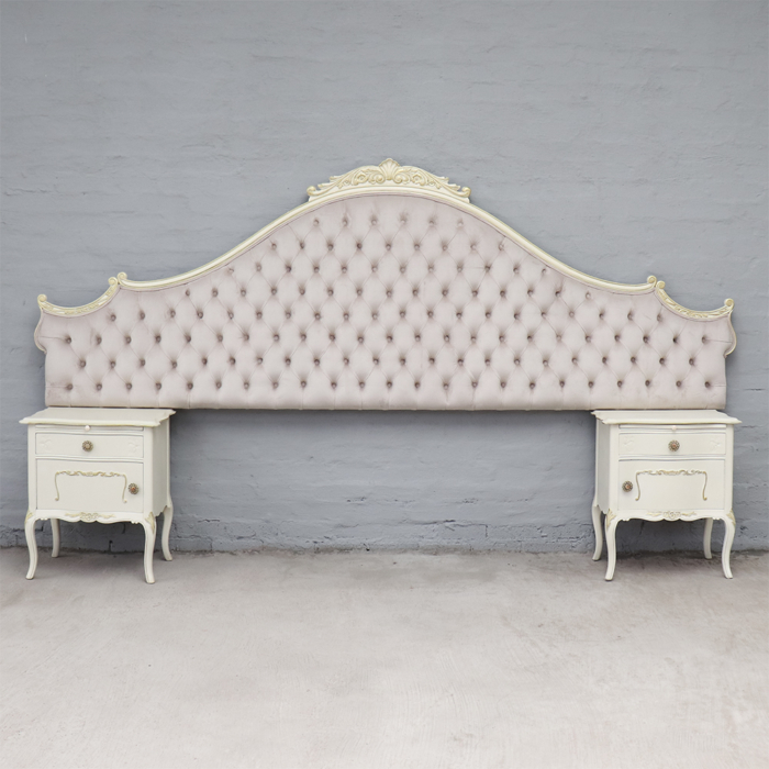 French style Headboard and Pedestals