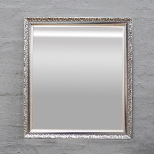 Silver square mirror