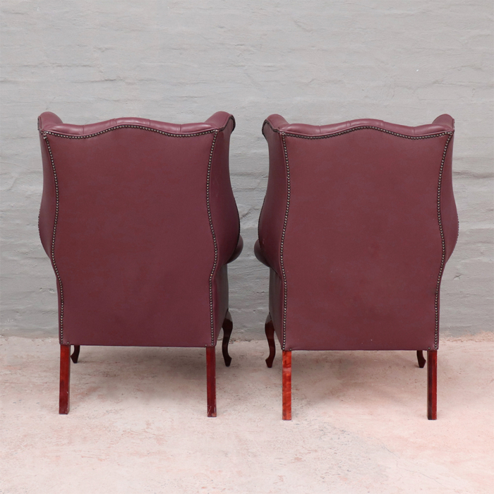 Leather Wingback Chairs - Image 3