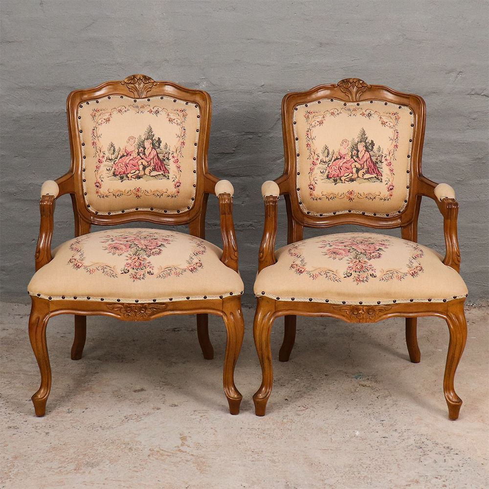 Beechwood armchairs