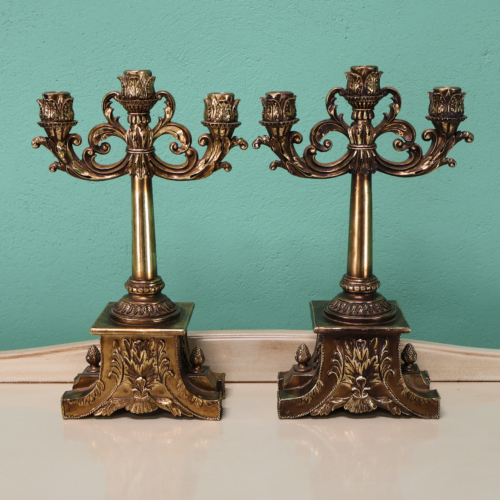 Pair of Composition Candelabra