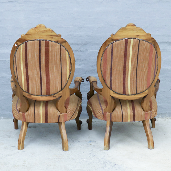 Victorian Walnut Armchairs - Image 4