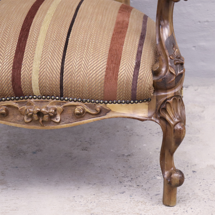 Victorian Walnut Armchairs - Image 9