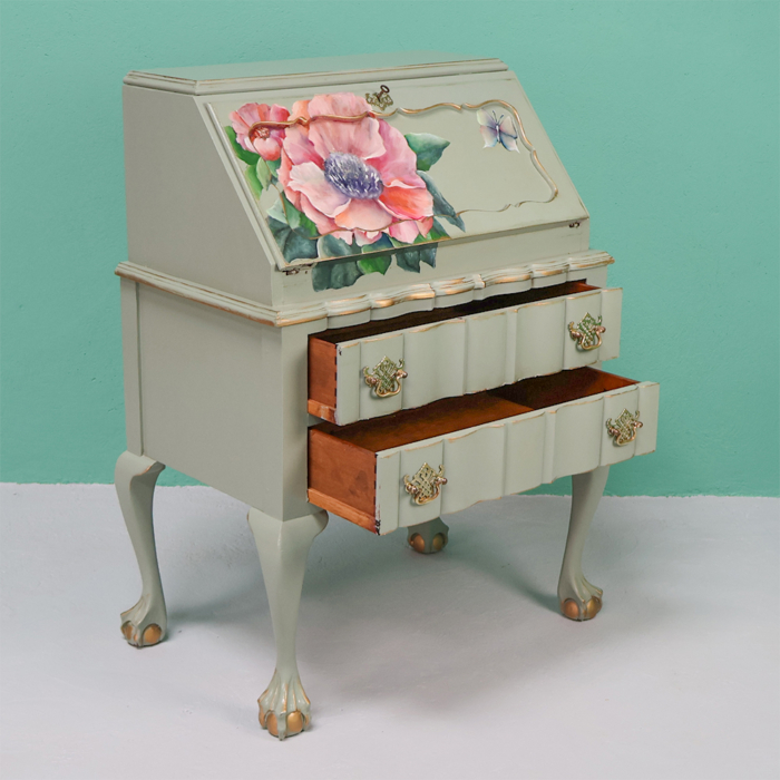 Writing Bureau Floral - Image 3