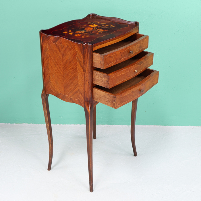 French Marquetry Pedestal - Image 4